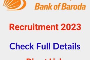 Bank of Baroda Recruitment 2023 SO